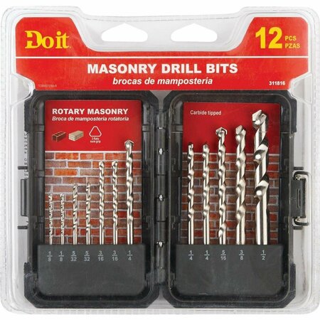 ALL-SOURCE Masonry Drill Bit Set 12-Pieces 895571DB